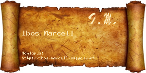 Ibos Marcell névjegykártya